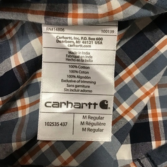 CARHARTT Essential Short Sleeve Plaid Shirt. - Picture 11 of 13
